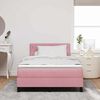 vidaXL Cama tipo Box Spring con colch&oacute;n Rosa 120 x 200 cm Terciopelo