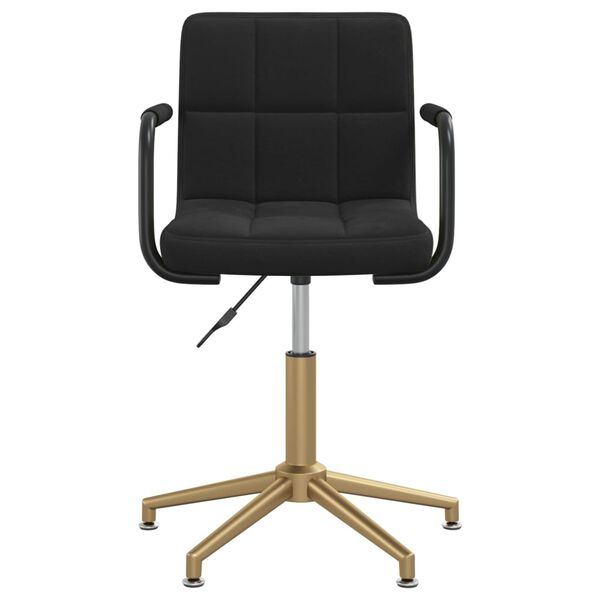 vidaXL Sillas de comedor giratorias 2 uds terciopelo negro