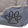 vidaXL Cama para perro con coj&iacute;n acolchado talla XXL gris