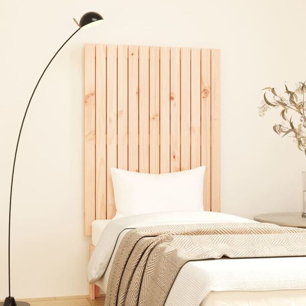 vidaXL Cabecero de cama de pared madera maciza de pino 82,5x3x110 cm