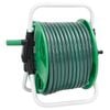 vidaXL Carrete de rollo para manguera de pie PVC verde 30 m