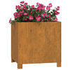 vidaXL Jardinera con patas acero corten oxidado 42x40x43 cm