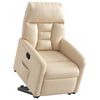 vidaXL Sill&oacute;n reclinable elevable tela de microfibra beige