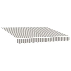 vidaXL Tela de Repuesto para Toldos Gris claro y blanco. 431 x 295 cm