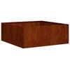 vidaXL Jardinera oxidada acero corten 80x80x30 cm