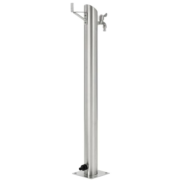 vidaXL Columna de agua de jard&iacute;n acero inoxidable redonda 95 cm