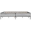 vidaXL Estructura cama madera ingenier&iacute;a metal gris Sonoma 140x190 cm