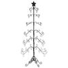 vidaXL &Aacute;rbol de Navidad para decoraci&oacute;n metal negro 215 cm