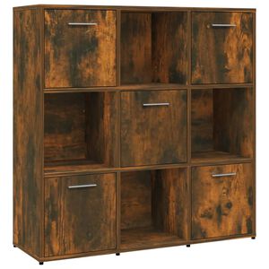 vidaXL Estanter&iacute;a madera contrachapada color roble ahumado 90x30x90 cm
