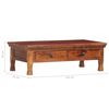 vidaXL Mesa de centro de madera maciza de acacia 110x55x35 cm