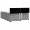 vidaXL Cama box spring con colch&oacute;n tela gris claro 200x200 cm