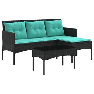 vidaXL Conjunto de sof&aacute;s de jard&iacute;n 2 uds. rat&aacute;n sint&eacute;tico