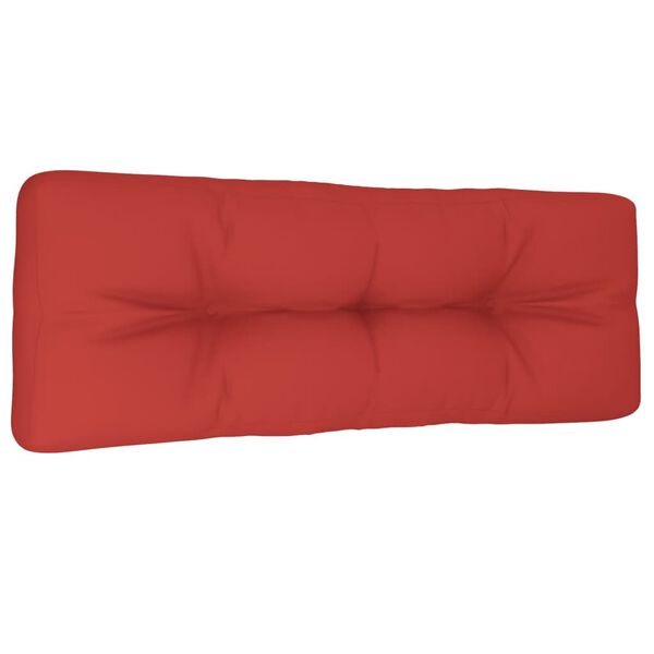 vidaXL Coj&iacute;n para sof&aacute; de palets de tela rojo 120x40x12 cm