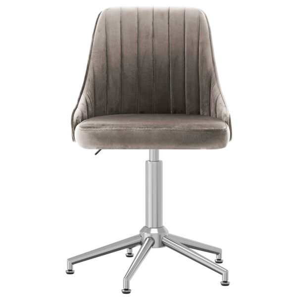 vidaXL Sillas de comedor giratorias 6 uds de terciopelo gris claro