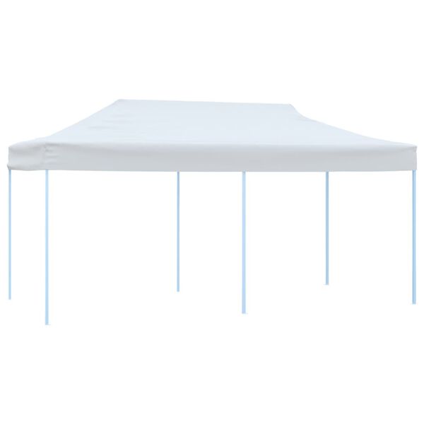 vidaXL Carpa de fiestas plegable paredes laterales acero blanco 3x6 m