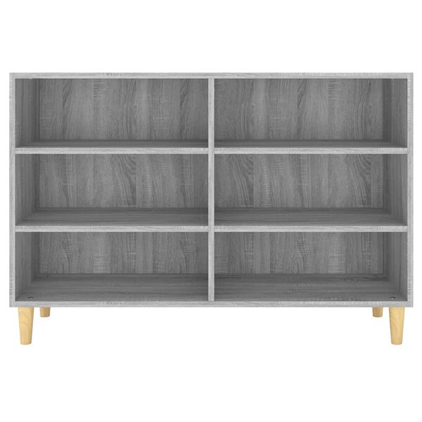 vidaXL Aparador de madera de ingeniería gris Sonoma 103,5x35x70 cm