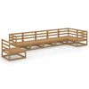 vidaXL Muebles de jard&iacute;n 7 piezas marr&oacute;n miel madera maciza de pino