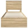 vidaXL Estructura de cama con cabecera Roble Sonoma 90 x 190 cm
