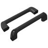 vidaXL Mango Liso 2 uds. Negro 380 x 34 x 85 mm Aluminio y PP