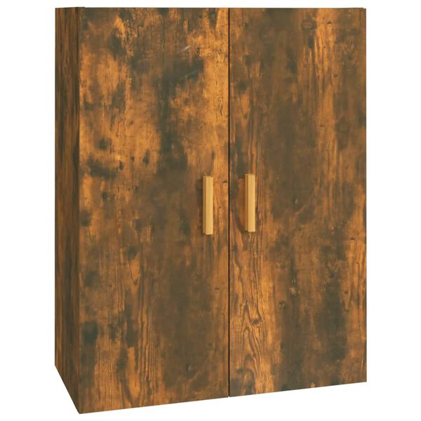 vidaXL Armario colgante de pared roble ahumado 69,5x34x90 cm