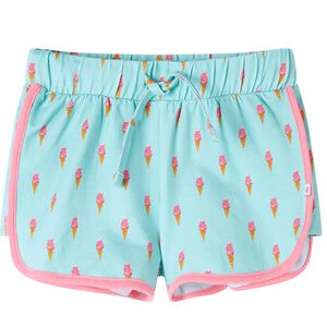 Pantalones cortos infantiles con cord&oacute;n menta claro 104