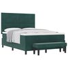 vidaXL Cama tipo Box Spring Verde oscuro 200 x 140 cm Terciopelo