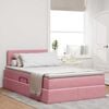 vidaXL Cama con almacenamiento Rosa 120 x 200 cm Terciopelo