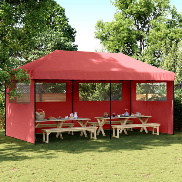 vidaXL Carpa de Fiesta Burdeos 292 x 580 x 315 cm Tela Oxford