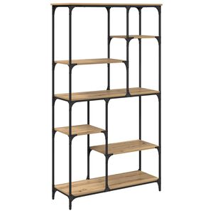 vidaXL Estante de libros 5 niveles 99 x 35,5 x 176 cm Roble artisan