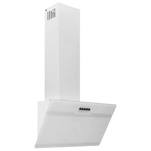 vidaXL Campana extractora pared acero y vidrio templado blanco 60 cm
