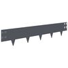 vidaXL Borde de C&eacute;sped 50 pcs 100 x 20 cm Acero Gris antracita