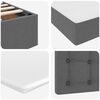 vidaXL Cama con almacenamiento y LED Gris oscuro 140 x 190 cm