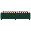 vidaXL Estructura de cama sin colch&oacute;n terciopelo verde oscuro 80x200cm