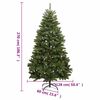 vidaXL &Aacute;rbol de Navidad artificial con bisagras 300 LED y bolas 270 cm