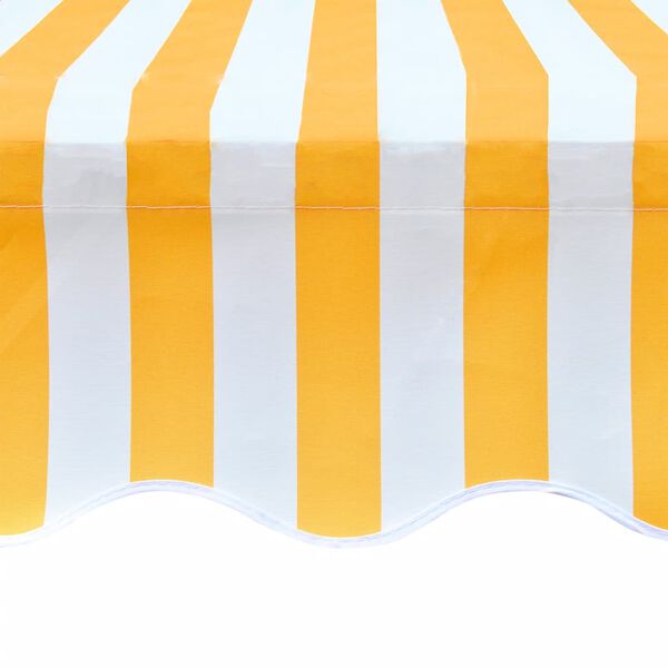 vidaXL Toldo de lona naranja y blanco 3,5x2,5 m