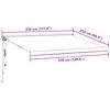 vidaXL Toldo retr&aacute;ctil autom&aacute;tico marr&oacute;n 350x250 cm