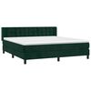 vidaXL Cama box spring con colch&oacute;n terciopelo verde oscuro 180x200 cm