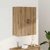 vidaXL Armario de pared madera ingeniería marrón roble 69,5x34x90 cm