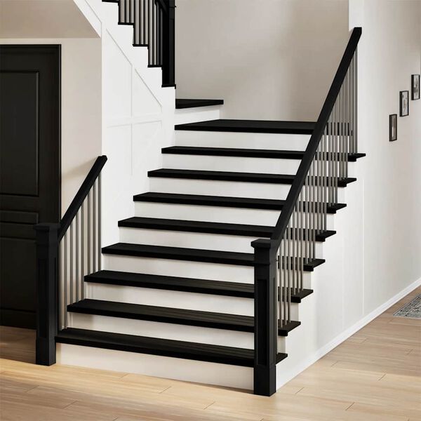 vidaXL Pelda&ntilde;os de escalera 20 uds madera maciza roble marr&oacute;n oscuro