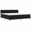 vidaXL Cama Box Spring LED con tiras LED Negro 200 x 200 cm tela