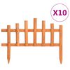 vidaXL Bordes de jard&iacute;n 10 unidades madera de abeto 4,4 m