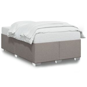 vidaXL Estructura de cama sin colch&oacute;n tela gris taupe 120x190 cm