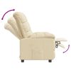 vidaXL Sillón reclinable de tela crema