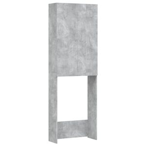 vidaXL Armario de lavadora gris hormig&oacute;n 64x25,5x190 cm