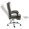 vidaXL Silla de oficina de tela gris