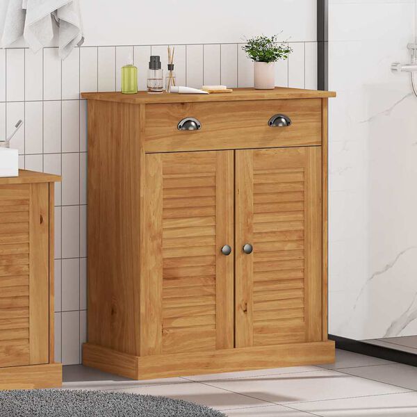 vidaXL Mueble de Cuarto de Ba&ntilde;o con estante VIGO Marr&oacute;n y Marr&oacute;n Miel