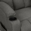 vidaXL Sill&oacute;n reclinable de tela gris oscuro