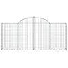 vidaXL Cestas de gaviones 25 uds forma de arco hierro 200x30x80/100 cm