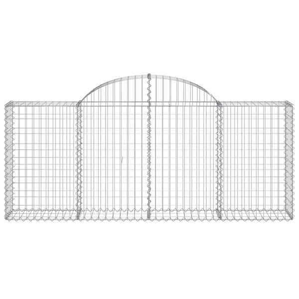 vidaXL Cestas de gaviones 25 uds forma de arco hierro 200x30x80/100 cm