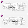 vidaXL Conjunto de sof&aacute;s de exterior 9 pcs Gris Natural y Claro